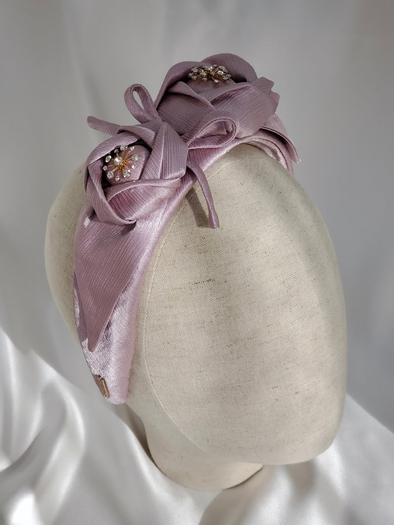 Lilac Twin Rose Headband